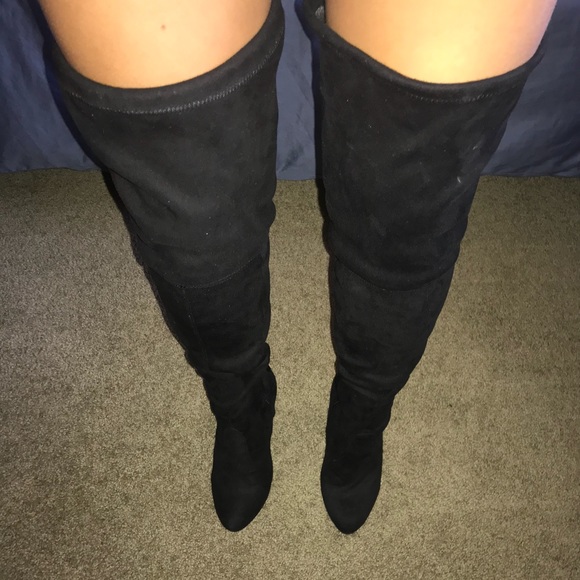 WILD DIVA Footwear Knee High Platform Sock Boots